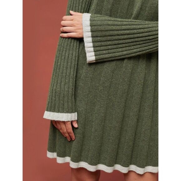 Anthropologie Womens Petite Small Arseneau Bell Sleeve Sweater Dress - Picture 3 of 7